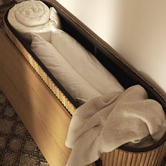 Linea Casa Storage Ottoman Bench, Oak