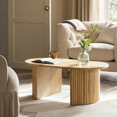 Linea Casa Oval Coffee Table, Oak