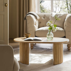 Linea Casa Oval Coffee Table, Oak