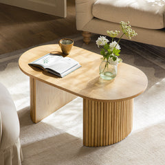 Linea Casa Oval Coffee Table, Oak
