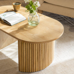 Linea Casa Oval Coffee Table, Oak