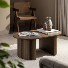 Linea Casa Oval Coffee Table, Oak