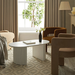 Linea Casa Oval Coffee Table, Oak