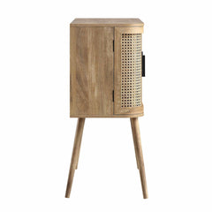 Regal Curved Rattan 2-Door Buffet Sideboard, Natural