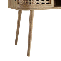 Regal Curved Rattan 2-Door Buffet Sideboard, Natural