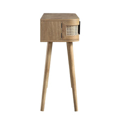 Regal Curved Rattan 2-Door Table, Natural