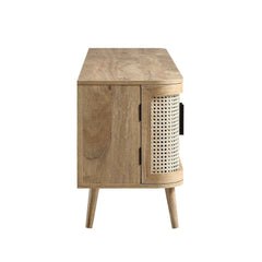 Regal Curved Rattan 160cm Wide TV Unit, Natural