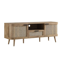 Regal Curved Rattan 150cm TV Unit, Natural