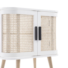 Regal Curved Rattan Undersink Unit, White