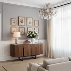 Marble Top Sideboard in Solid Wood Tv Unit