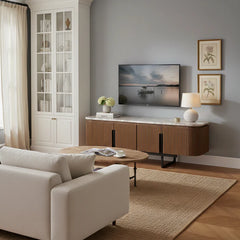 Tatvaacasa Modern Marble Top Tv Unit
