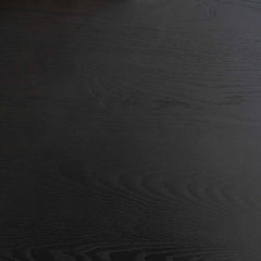 Tatvaacasa Black Wooden Oval Coffee Table