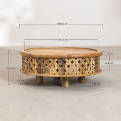 Tatvaacasa Carved Wood Coffee Table (Wood)