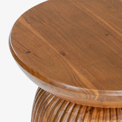 Brown Round Side Table