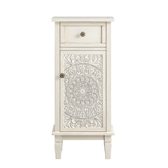 Signature Whitewashed Carved Bathroom Cupboard
