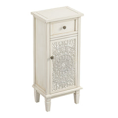 Signature Whitewashed Carved Bathroom Cupboard