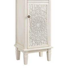 Signature Whitewashed Carved Bathroom Cupboard
