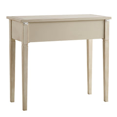 Signature Whitewashed Carved Console/ Dressing Table