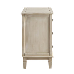 Signature Whitewashed Carved 3 Drawer Chest