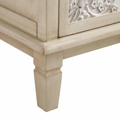 Signature Whitewashed Carved 3 Drawer Chest