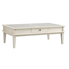 Signature Whitewashed Coffee Table with Drawers