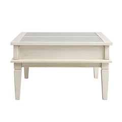 Signature Whitewashed Coffee Table with Drawers