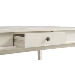 Signature Whitewashed Coffee Table with Drawers