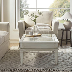 Signature Whitewashed Coffee Table with Drawers