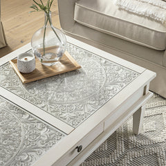 Signature Whitewashed Coffee Table with Drawers