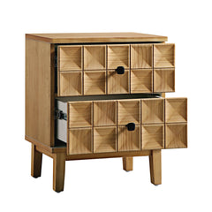 Everyday 2-Drawer Bedside Table, Natural