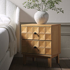 Everyday 2-Drawer Bedside Table, Natural