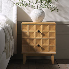 Everyday 2-Drawer Bedside Table, Natural