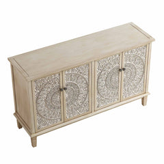 Signature Whitewashed Carved Large Sideboard