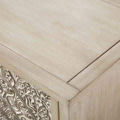 Signature Whitewashed Carved Large Sideboard