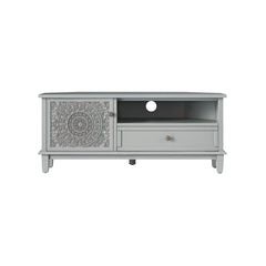 Signature Whitewashed Corner TV Unit