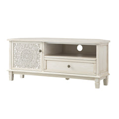 Signature Whitewashed Corner TV Unit
