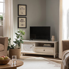 Signature Whitewashed Corner TV Unit