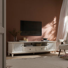 Signature Whitewashed 200cm Wide TV Unit