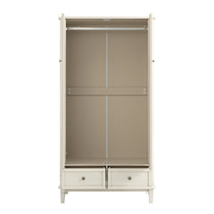 Signature Whitewashed Carved Double Wardrobe