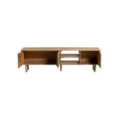 Tatvaacasa Rustique Natural Wood Media Console