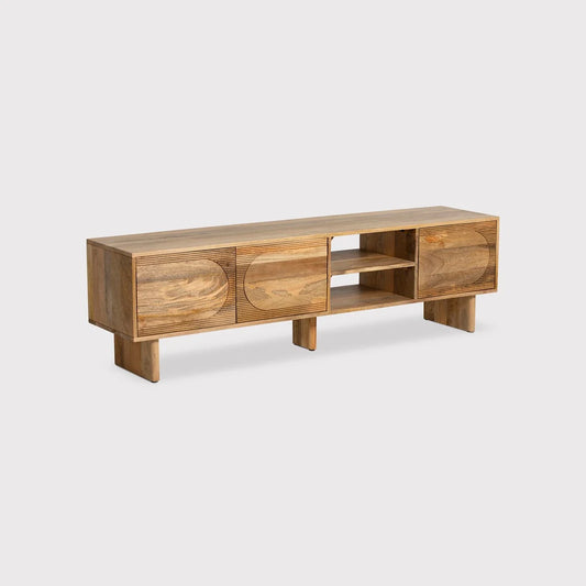 Tatvaacasa Rustique Natural Wood Media Console