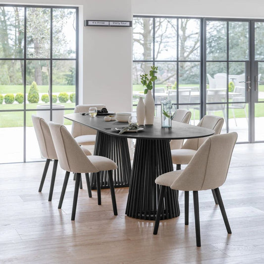 Black Oval Dining Table