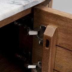 Tatvaacasa Solid Wood TV Unit | Marble Top