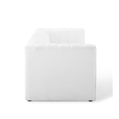 Tatvaacasa Modern Lounge Sofa with Channel Tufting & Soft Upholstery