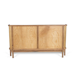 Tatvaacasa Solid Wood Bed with Headboard Panel & Matching Bedside Table
