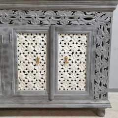 4 Door Hand Carved Cabinet