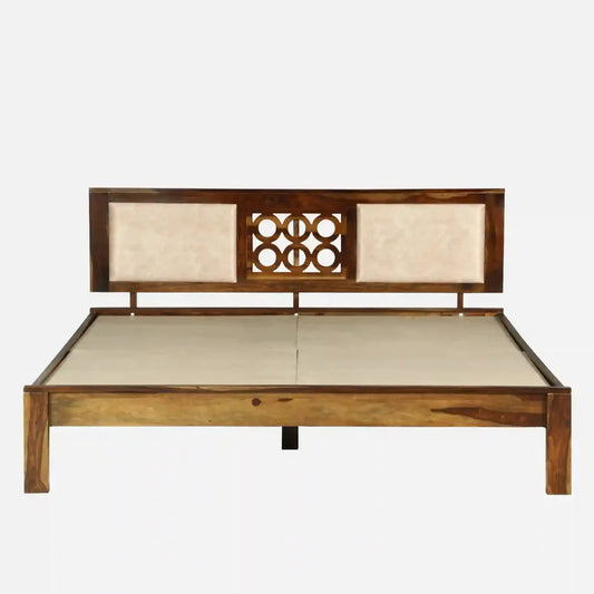 Solid Wood King Size Bed Without Storage