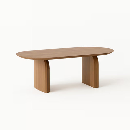 Modern Honey Finish Dining Table