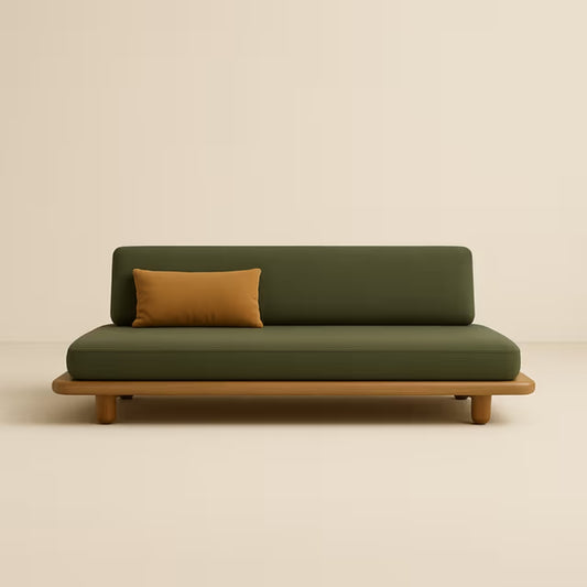 Natural Oak Wood Modern Sofa