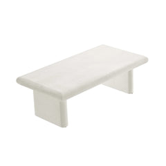 Relic Wooden Textured Coffee Table in White